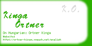 kinga ortner business card